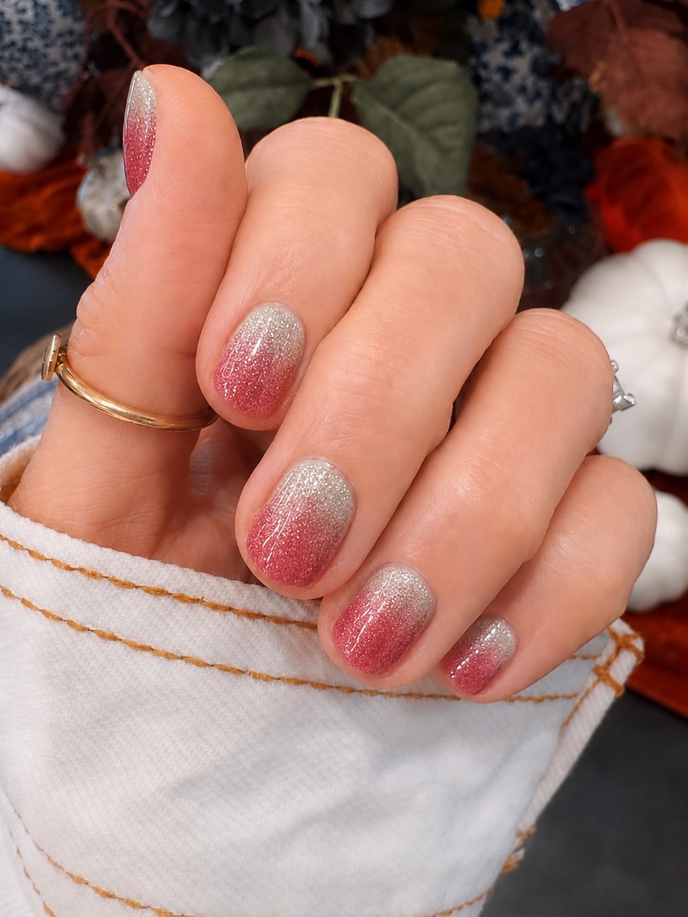 Red Glitter Ombre Nail Wraps | Easy DIY Nail Wrap Strips